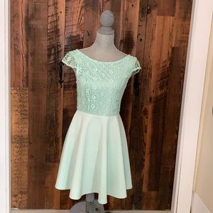 M green dance dress
